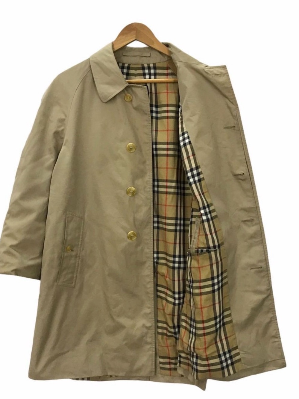 Vintage Burberry London Nova Check Trench Coat / Car Coat